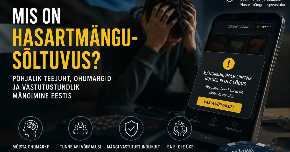 Mis on hasartmängusõltuvus? Põhjalik teejuht, ohumärgid ja vastutustundlik mängimine Eestis