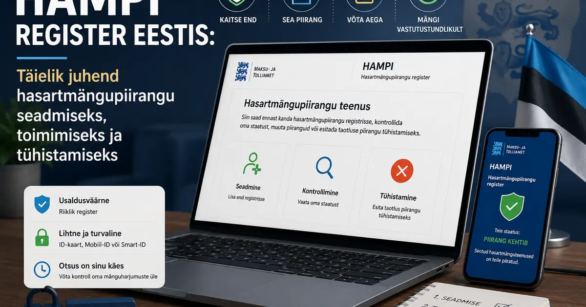 HAMPI register Eestis: Täielik juhend hasartmängupiirangu seadmiseks, toimimiseks ja tühistamiseks