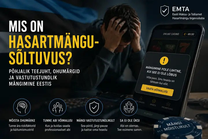 Mis on hasartmängusõltuvus? Põhjalik teejuht, ohumärgid ja vastutustundlik mängimine Eestis