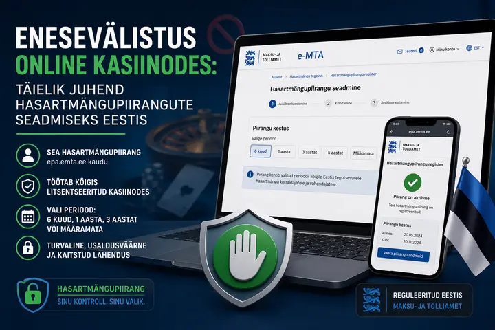 Enesevälistus online kasiinodes: Täielik juhend hasartmängupiirangute seadmiseks Eestis