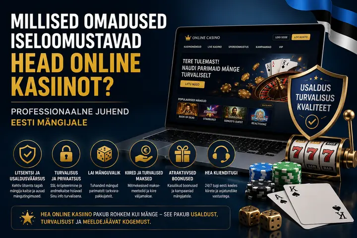 Millised omadused iseloomustavad head online kasiinot? Professionaalne juhend Eesti mängijale