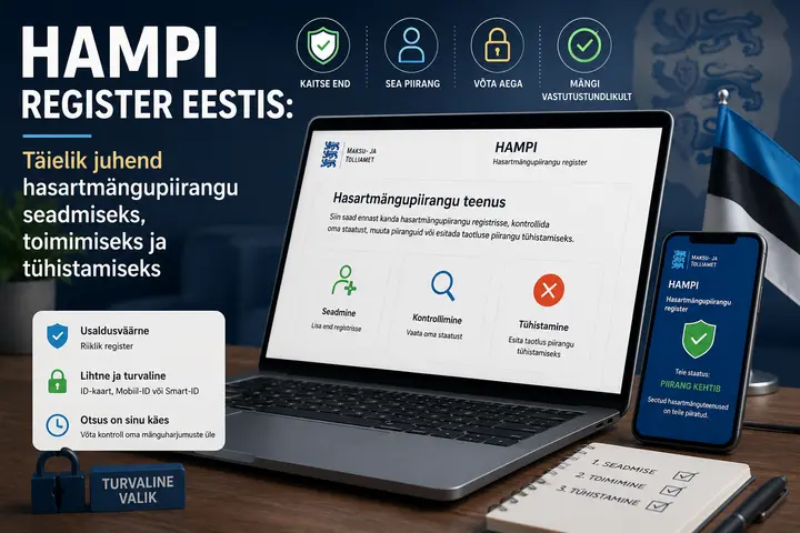 HAMPI register Eestis: Täielik juhend hasartmängupiirangu seadmiseks, toimimiseks ja tühistamiseks